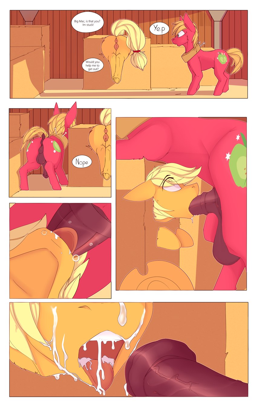 applejack and big macintosh (friendship is magic and etc) created by chapaevv