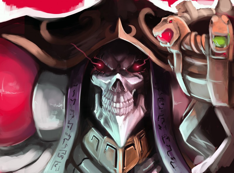 ainz ooal gown (overlord (series)) created by mothmandraws