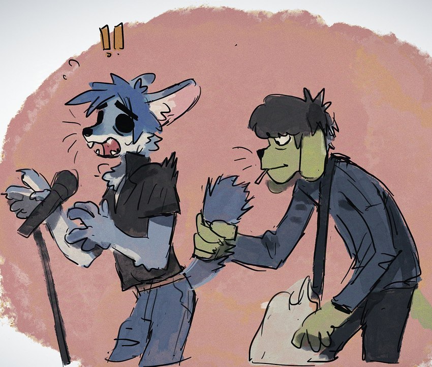 2d and murdoc niccals (gorillaz) created by axian6777