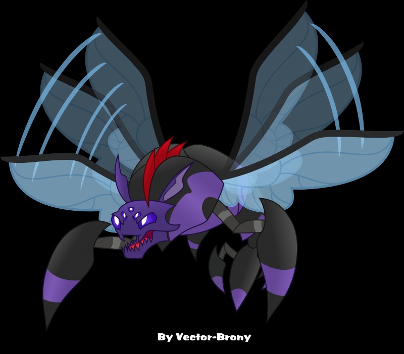 male purple_eyes simple_background solo transparent_background vector vector-brony friendship_is_magic hasbro my_little_pony pharynx_(mlp) arthropod changeling insect 2017 absurd_res alpha_channel hi_res purple_theme