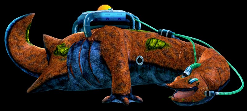 ambiguous_gender blue_body blue_scales feet hole_(anatomy) machine membrane_(anatomy) multicolored_body open_mouth orange_body orange_scales scales simple_background solo toes tongue transparent_background webbed_feet wire nibroc-rock sega sonic_the_hedgehog_(series) biolizard lizard monster reptile scalie absurd_res alpha_channel hi_res