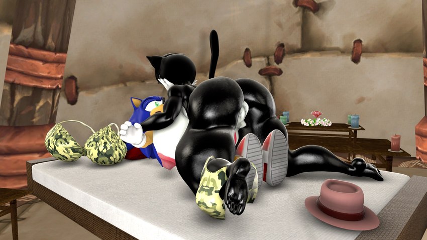 alternate_angle anthro bedroom black_body black_fur blue_body blue_fur breasts butt detailed_background dominant duo female fur green_eyes inside larger_female narrowed_eyes nude seductive sex size_difference white_body white_fur blueapple archie_comics sega sonic_the_hedgehog_(archie) sonic_the_hedgehog_(comics) sonic_the_hedgehog_(series) hershey_the_cat sonic_the_hedgehog animal_humanoid domestic_cat eulipotyphlan felid feline felis hedgehog humanoid mammal 16:9 3d_(artwork) digital_media_(artwork) hi_res widescreen