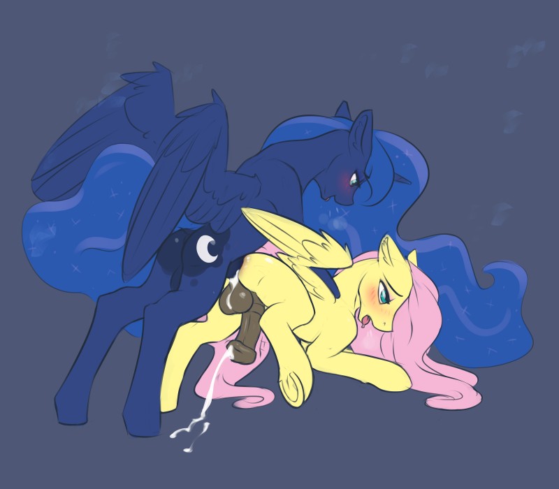 fluttershy and princess luna (friendship is magic and etc) created by phenyanyanya