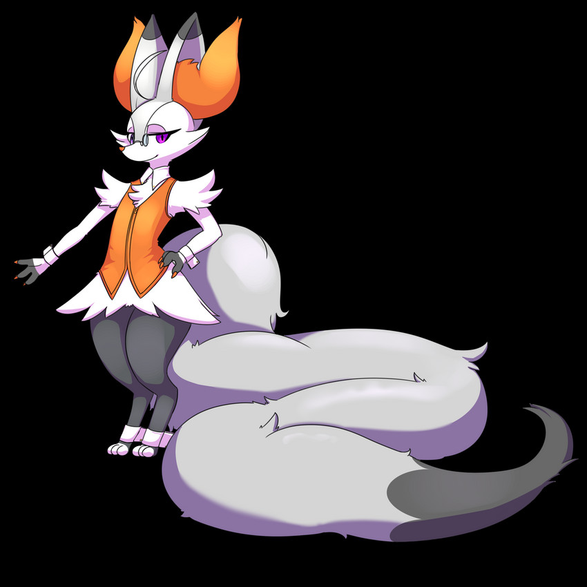 alternate_color ambiguous_gender anthro big_tail clothing eyewear fur glasses looking_at_viewer monmusu simple_background smile solo tail transparent_background nintendo pokemon aleph fan_character braixen generation_6_pokemon pokemon_(species) 1:1 absurd_res alpha_channel hi_res