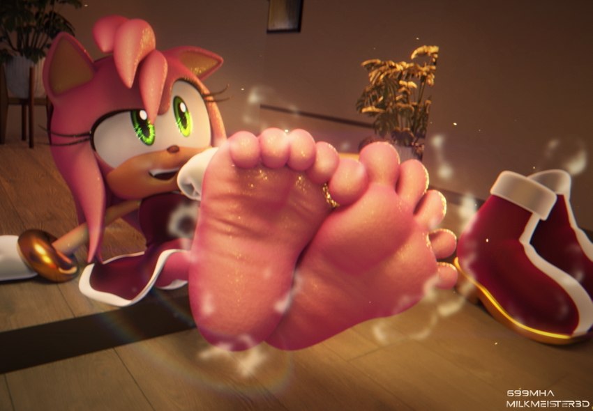 amy rose (sonic the hedgehog (series) and etc) created by 699mha and milkmeister3d