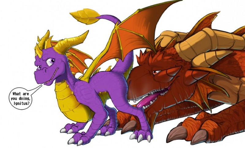 ignitus and spyro (spyro the dragon and etc) created by narse