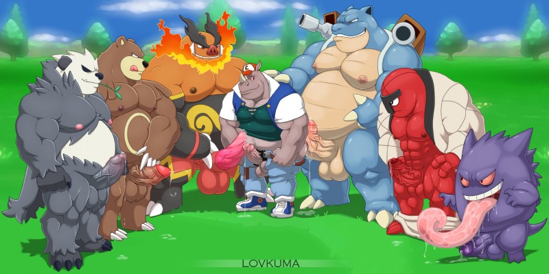 ash ketchum, enzo, and pokemon trainer (nintendo and etc) created by lovkuma