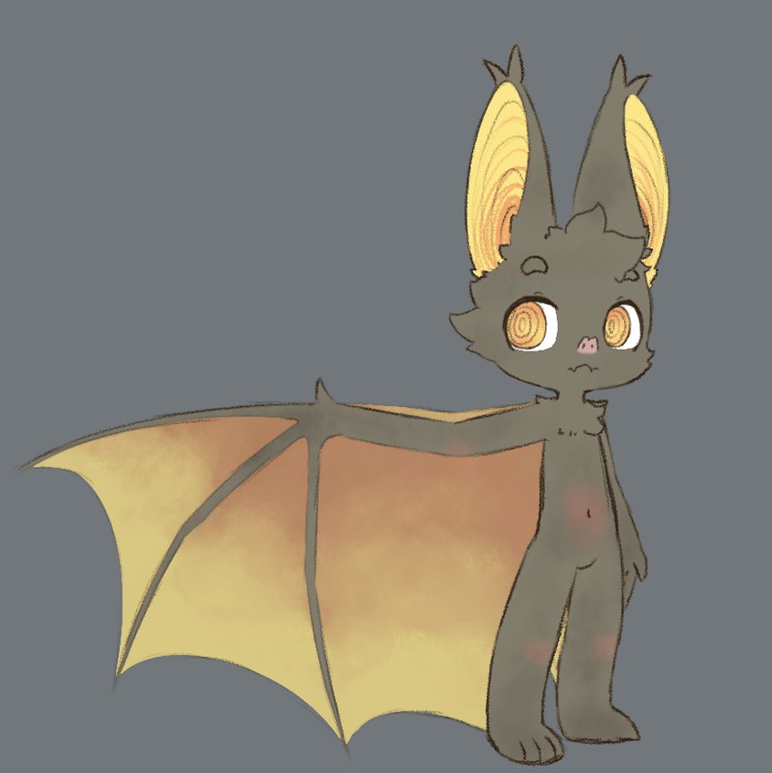 anthro bat_wings dirty dirty_body glowing glowing_ears glowing_eyes kemono male membrane_(anatomy) membranous_wings nude nude_male sharp_teeth solo teeth wings young young_anthro netsumi39880 beiga_(netsumi39880) bat mammal