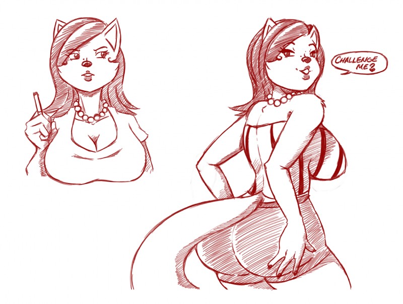 anthro big_butt bottomwear breasts butt cigarette cleavage clothed clothing female hair jewelry lips looking_at_viewer looking_back markings mature_anthro mature_female miniskirt mole_(marking) necklace short_hair skimpy skirt solo text hidden_(artist) trebla_musifox canid canine fox mammal english_text hi_res sketch mother_(lore) parent_(lore)