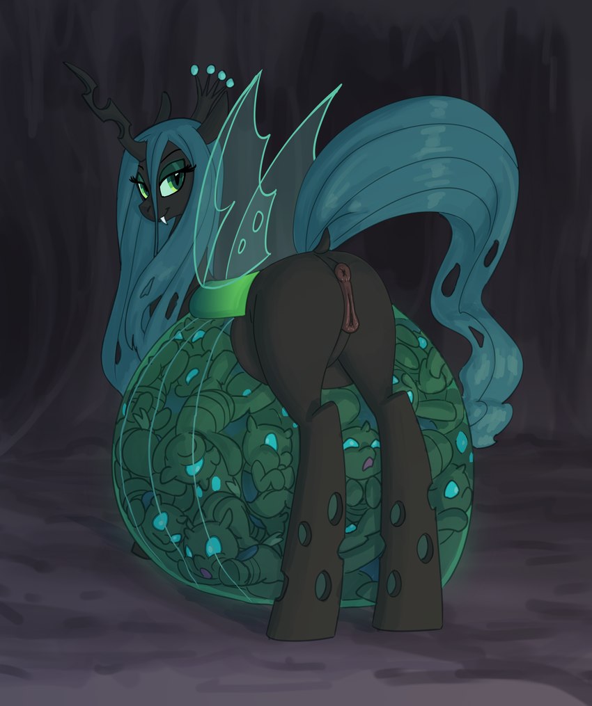 drone and queen chrysalis (friendship is magic and etc) created by carniscorner