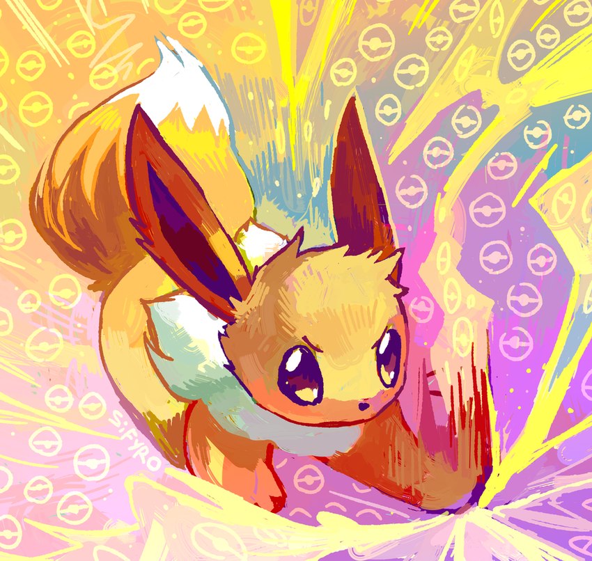 ambiguous_gender angry bap brown_body brown_fur dipstick_tail energy feral fur long_ears markings pokeball pose punch solo tail tail_markings three-quarter_view blitzdrachin conditional_dnp nintendo pokemon canid eevee generation_1_pokemon mammal pokemon_(species) 2024 digital_drawing_(artwork) digital_media_(artwork) digital_painting_(artwork) full-length_portrait portrait shaded simple_shading