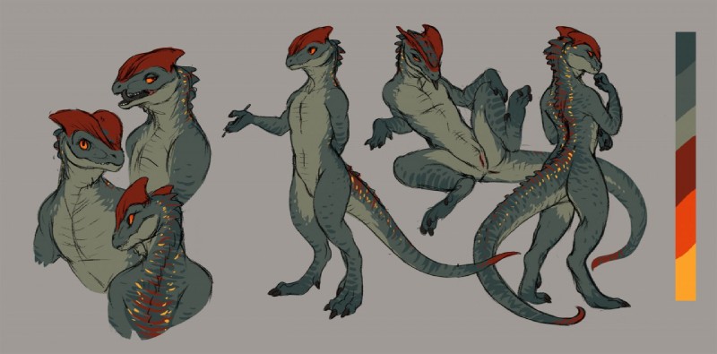 anthro anus female flat_chested genitals nude presenting pussy solo spread_legs spreading tail acidapluvia bad_dragon anje dilophosaurid dilophosaurus dinosaur prehistoric_species reptile scalie theropod 2018