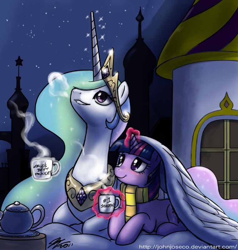 princess celestia and twilight sparkle (friendship is magic and etc) created by john joseco