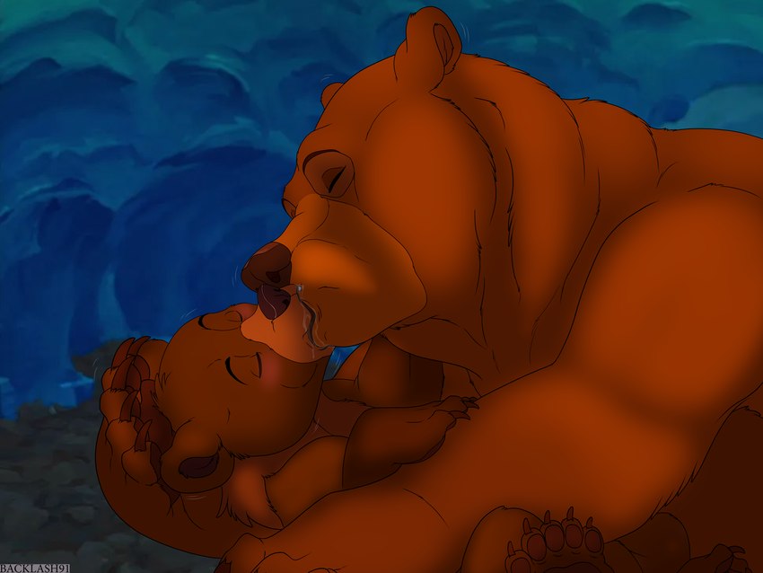 adult_on_young age_difference bodily_fluids claws cuddling dirt duo feral feral_on_feral holding_each_other ice kiss_on_lips kissing male male/male oral paws saliva size_difference young young_feral backlash91 conditional_dnp brother_bear disney kenai_(brother_bear) koda_(brother_bear) bear brown_bear kodiak_bear mammal ursine 2023 4:3 hi_res story story_in_description