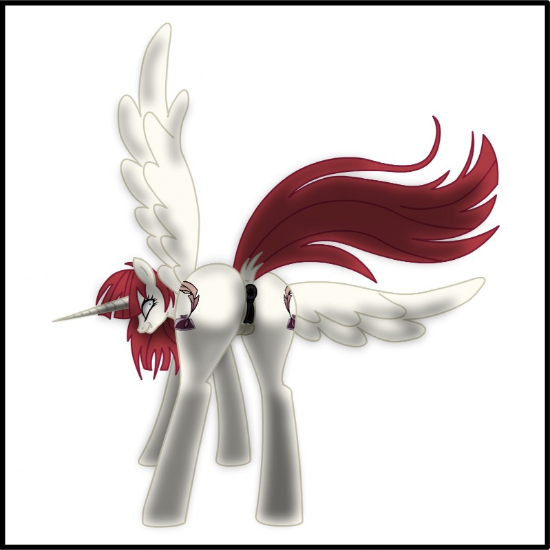 anatomically_correct anatomically_correct_genitalia anatomically_correct_pussy animal_genitalia animal_pussy anus butt cutie_mark dock_(anatomy) equine_genitalia equine_pussy feathered_wings feathers female feral genitals hair horn looking_back puffy_anus pussy rape_face red_hair simple_background solo tail white_background wings ponison third-party_edit friendship_is_magic hasbro my_little_pony mythology lauren_faust lauren_faust_(character) equid equine mammal mythological_creature mythological_equine winged_unicorn hi_res letterbox