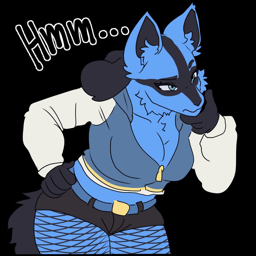 anthro belly belt blue_body blue_fur bottomwear breasts clothing cutoffs denim denim_bottomwear denim_clothing female fishnet_clothing fluffy fluffy_tail fur hmm jacket medium_breasts shorts solo tail thick_thighs thinking topwear waist zipper ketzel99 nintendo pokemon j0lt canid canine generation_4_pokemon lucario mammal pokemon_(species) 1:1 alpha_channel hi_res trans_(lore) trans_woman_(lore)