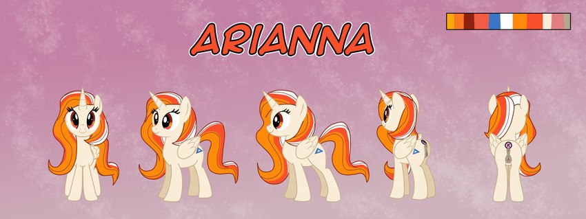 female feral genitals mane model multicolored_mane pussy hyperchibiabsol hasbro my_little_pony arianna_altomare equid equine horse mammal pony absurd_res hi_res model_sheet