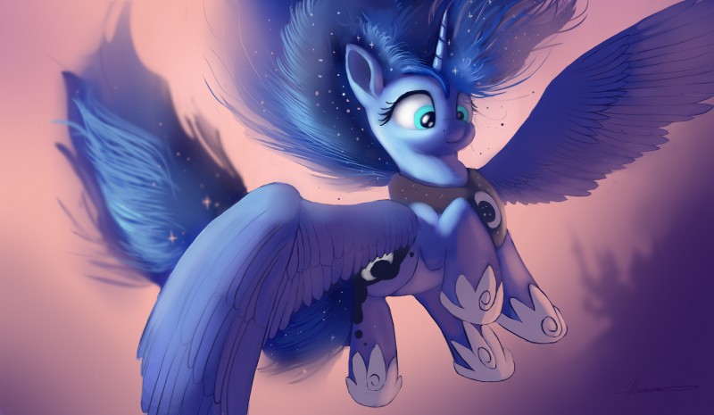 blue_body blue_feathers castle cosmic_hair cutie_mark ethereal_hair eyelashes feathered_wings feathers female feral flying hair hooves long_hair nude outside pseudo_hair silhouette simple_background solo spread_wings teal_eyes wings auroriia friendship_is_magic hasbro my_little_pony mythology princess_luna_(mlp) equid equine mammal mythological_creature mythological_equine pegasus 2018 absurd_res hi_res portrait signature