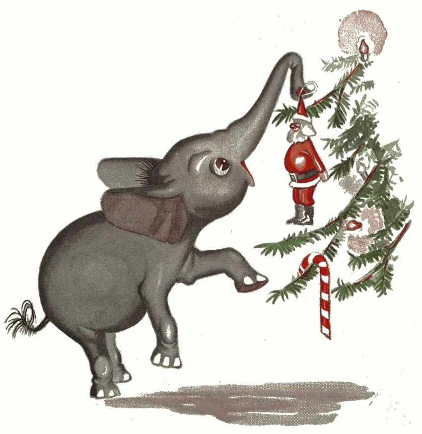 ambiguous_gender candy candy_cane christmas_tree dessert feral food grey_body holding_ornament holidays hooves open_mouth ornament plant red_eyes simple_background solo tail tail_tuft tree tuft white_background jean_mcconnell christmas little_elephant little_elephant_(character) santa_claus elephant elephantid mammal proboscidean 1938 20th_century absurd_res ancient_art hi_res official_art traditional_media_(artwork) male_(lore)