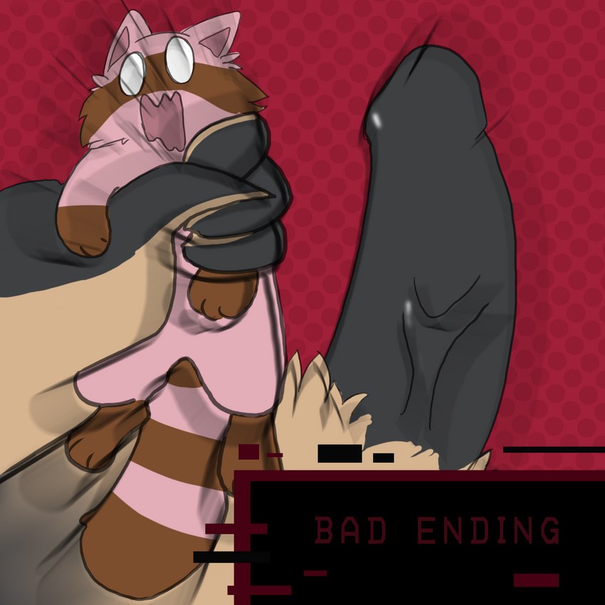 bad_ending big_penis duo extreme_size_difference female genitals huge_penis imminent_sex male male/female micro micro_abuse penis size_difference skellyroon poppy_(skellyroon) space_(skellyroon) accipitrid accipitriform avian bird mammal procyonid raccoon 1:1 hi_res