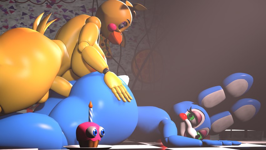 anal anal_penetration anthro balls beak big_breasts big_butt big_penis breasts butt genitals gynomorph gynomorph/male hand_on_butt huge_butt intersex intersex/male male male_penetrated penetration penis sex tail yellow_body yellow_penis azul_uwu five_nights_at_freddy's five_nights_at_freddy's_2 scottgames cupcake_(fnaf) runaboo_chica toy_bonnie_(fnaf) toy_chica_(fnaf) avian bird chicken galliform gallus_(genus) lagomorph leporid mammal phasianid rabbit 16:9 3d_(artwork) 4k absurd_res digital_media_(artwork) hi_res widescreen