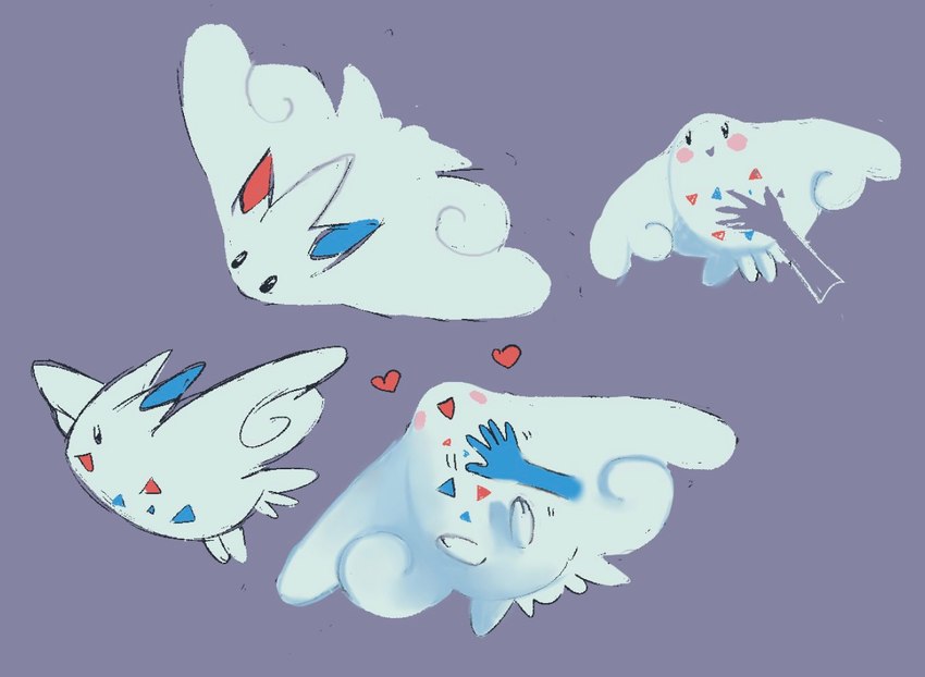 ambiguous_gender belly_rub feral grey_background heart_symbol simple_background solo dokudrinker nintendo pokemon generation_4_pokemon pokemon_(species) togekiss