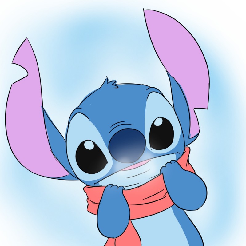 ambiguous_gender big_ears black_eyes blue_background blue_body blue_fur blue_nose breath fur head_tuft looking_at_viewer no_sclera notched_ear open_mouth scarf simple_background solo tuft harara disney lilo_and_stitch stitch_(lilo_and_stitch) alien experiment_(lilo_and_stitch) 1:1 colored_sketch digital_drawing_(artwork) digital_media_(artwork) sketch