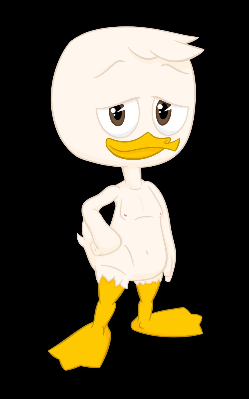 anthro brown_eyes feet looking_at_viewer male membrane_(anatomy) nipples shota solo standing toes webbed_feet young young_anthro young_male amorousartist disney ducktales ducktales_(2017) louie_duck anatid anseriform avian bird duck 5:8 alpha_channel hi_res