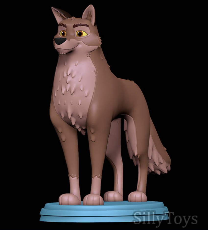 3d_modeling 3d_print brown_eyes feral fur male simple_background smile solo standing sillytoys balto_(series) universal_studios balto canid canine mammal 3d_(artwork) digital_media_(artwork) hi_res