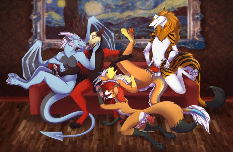 cherry, ketzia, kirikaze, salatranir, and stripes (mythology) created by sergeantyakirr and zetsin