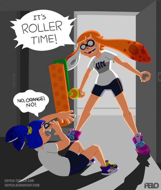 inkling boy and inkling girl (goofy time and etc) created by sr pelo