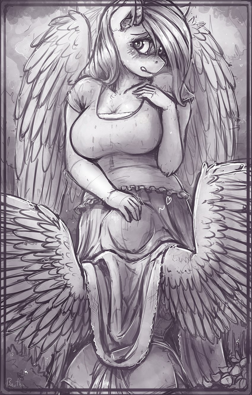 anthro big_breasts blush bottomwear breasts clothed clothed_sex clothing cunnilingus duo feathered_wings feathers female female/female forest furgonomics head_under_clothing implied_oral looking_at_viewer oral outside plant sex skirt spread_wings tail tail_through_skirt tree vaginal wings bantha friendship_is_magic hasbro my_little_pony mythology fluttershy_(mlp) rainbow_dash_(mlp) equid equine mammal mythological_creature mythological_equine pegasus hi_res monochrome