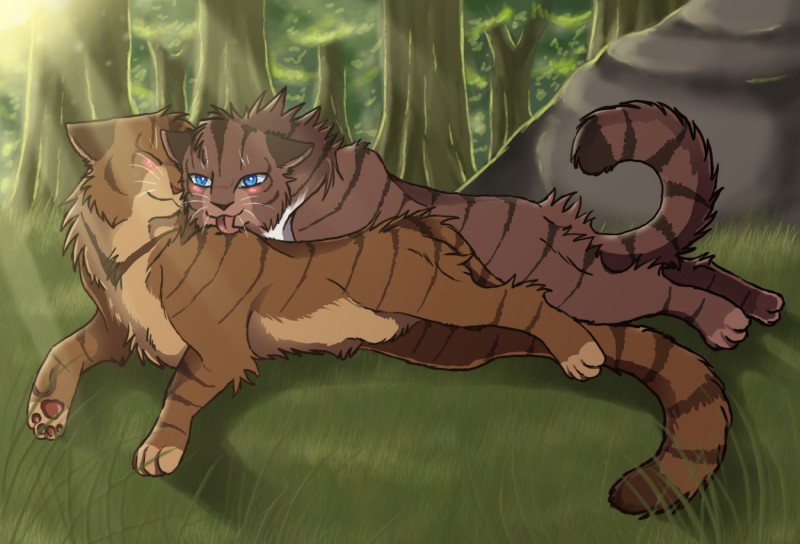 brambleclaw and hawkfrost (warriors (book series)) created by art-juliar