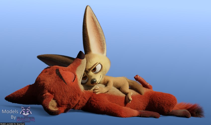 finnick and nick wilde (zootopia and etc) created by rockyrcoon