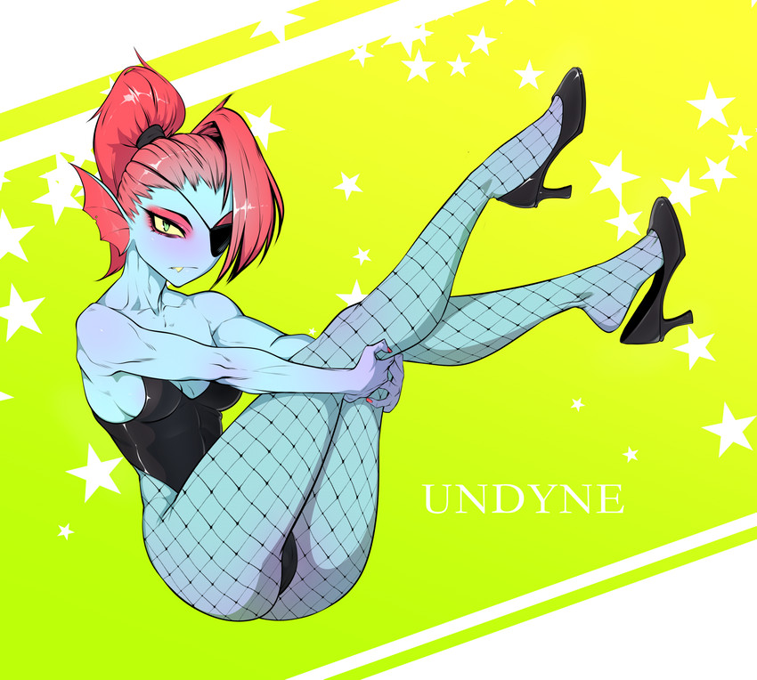 undyne (undertale (series) and etc) created by johnfoxart