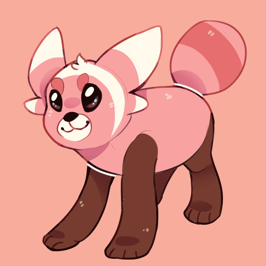 ambiguous_gender feral head_tuft paws pink_body quadruped smile solo tail tuft aevris nintendo pokemon generation_7_pokemon pokemon_(species) stufful 1:1 hi_res