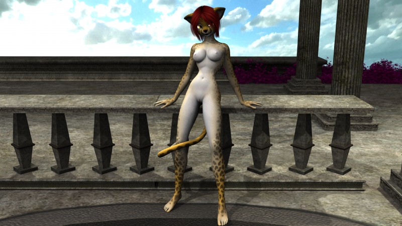 anthro breasts female genitals looking_at_viewer nipples nude pussy solo kawaoneechan chelsie_(kawa) cheetah felid felin feline mammal 16:9 2015 3d_(artwork) digital_media_(artwork) hi_res widescreen