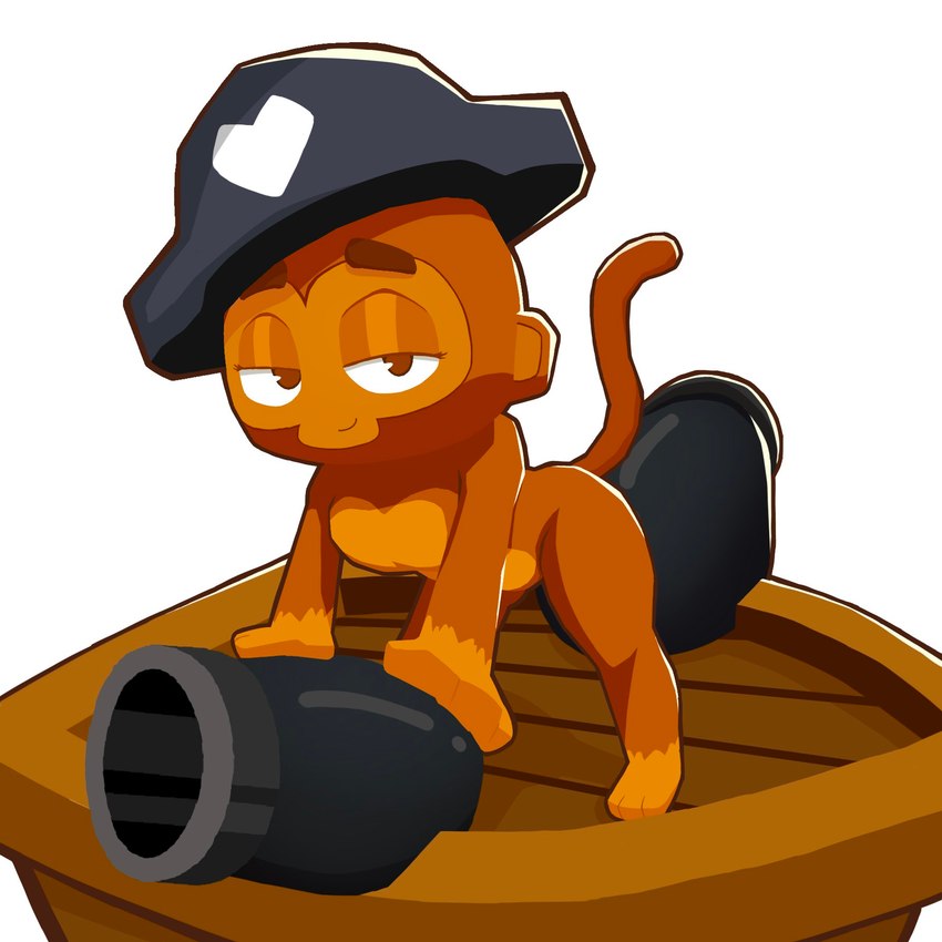 ambiguous_gender anthro boat female lustful_eyes on_model pirate slight_smile solo suggestive_look suggestive_pose vehicle watercraft thyotherhand vissentia bloons_tower_defense ninja_kiwi monkey_buccaneer_(bloons) haplorhine mammal monkey primate 1:1 hi_res