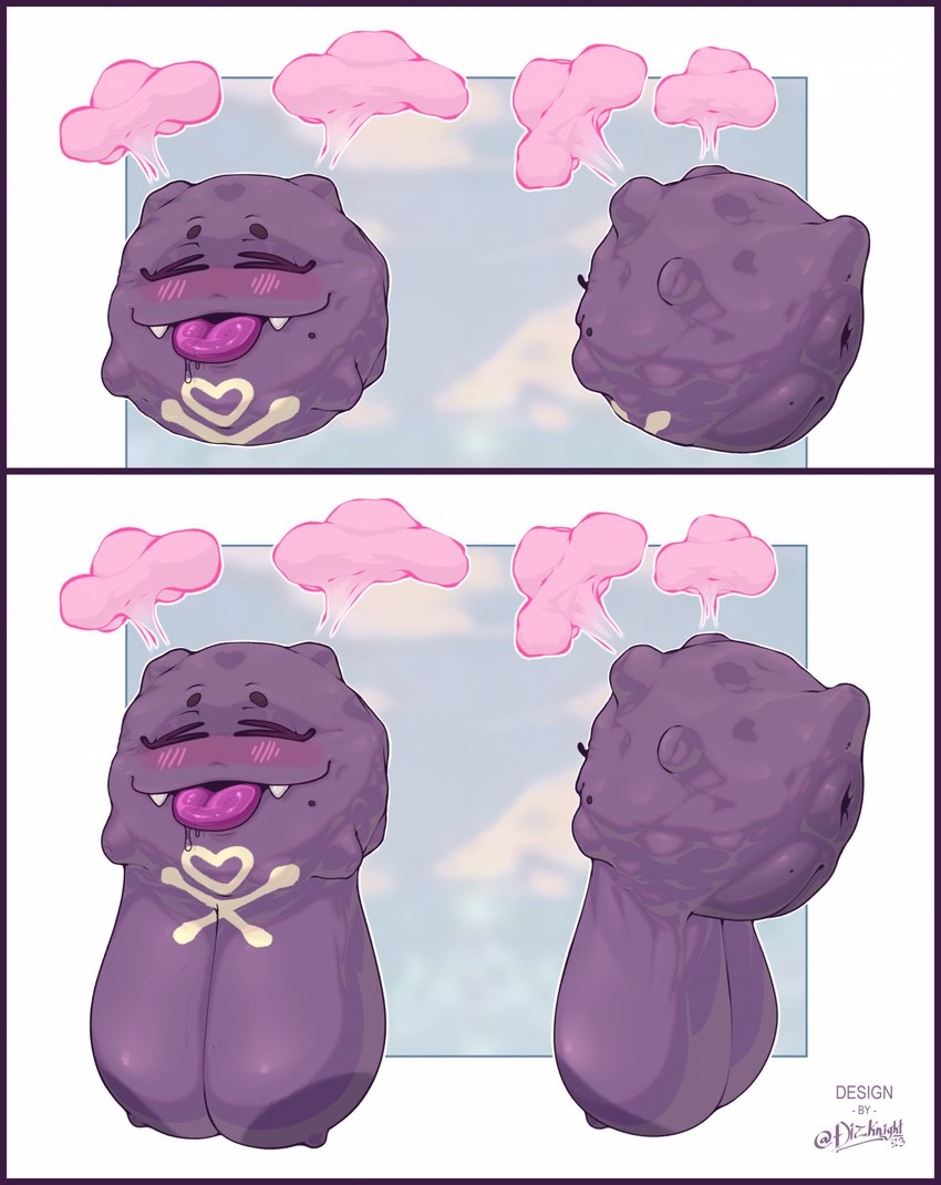 anus areola big_breasts blush breasts female floating gas genitals hanging_breasts huge_breasts hyper nipples not_furry pussy sagging_breasts solo tongue what_has_science_done where_is_your_god_now dizzyknight nintendo pokemon generation_1_pokemon koffing pokemon_(species) hi_res