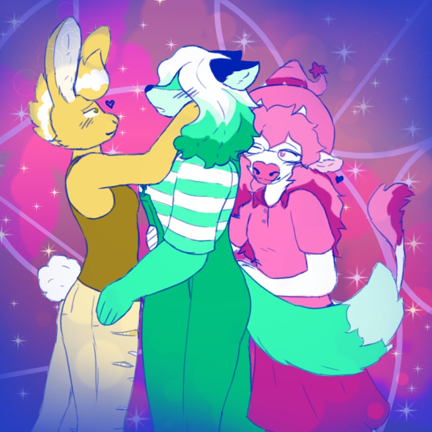 allison goleta, claire higsby, and melody amaranth (super lesbian animal rpg) created by kawattame