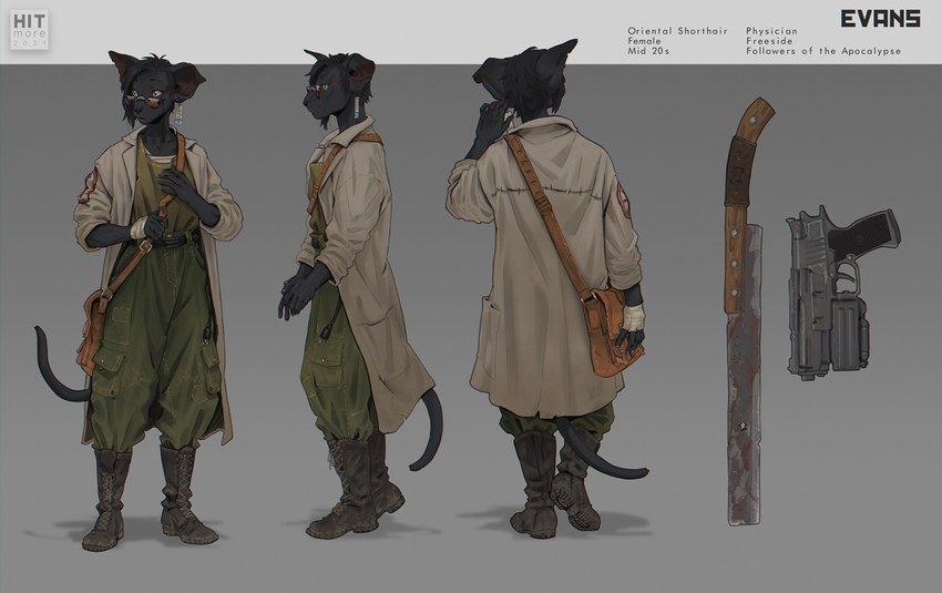 10mm 5_fingers anthro clothed clothing elderly female fingers gun handgun pistol ranged_weapon solo standing weapon hitmore fallout microsoft ruth_evans domestic_cat felid feline felis mammal oriental_shorthair 2021 digital_media_(artwork)