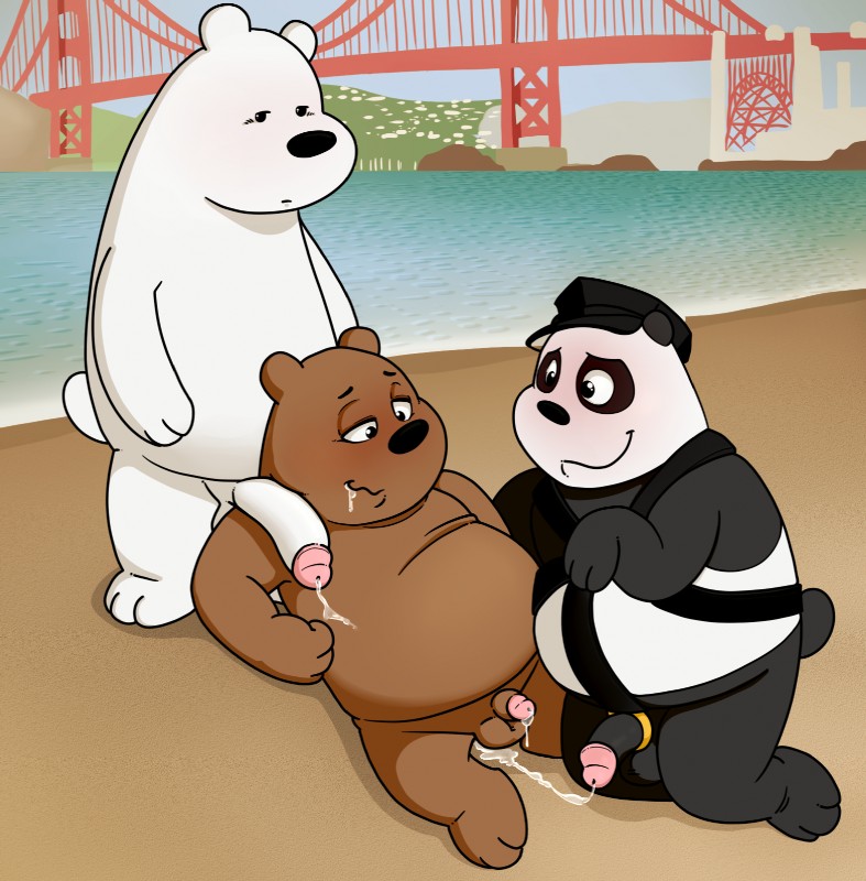 balls bridge genitals golden_gate_bridge group group_sex humanoid_genitalia humanoid_penis landmark male male/male outside penis penis_size_difference sex small_penis threesome trio neenya cartoon_network we_bare_bears grizzly_(we_bare_bears) ice_bear_(we_bare_bears) panda_(we_bare_bears) bear brown_bear giant_panda grizzly_bear mammal polar_bear ursine hi_res adopted_(lore) adoptive_brother_(lore) adoptive_brothers_(lore) adoptive_sibling_(lore) pseudo_incest_(lore)