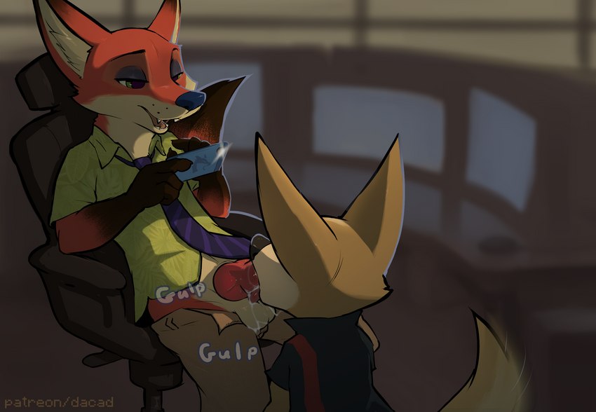 finnick and nick wilde (zootopia and etc) drawn by dacad
