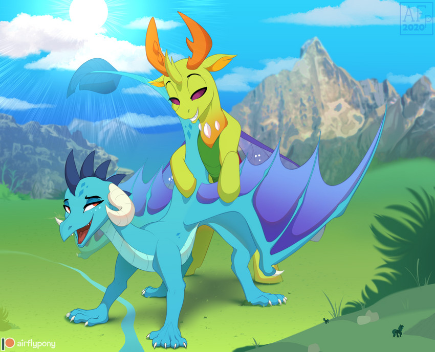 princess ember and thorax (friendship is magic and etc) created by airfly-pony