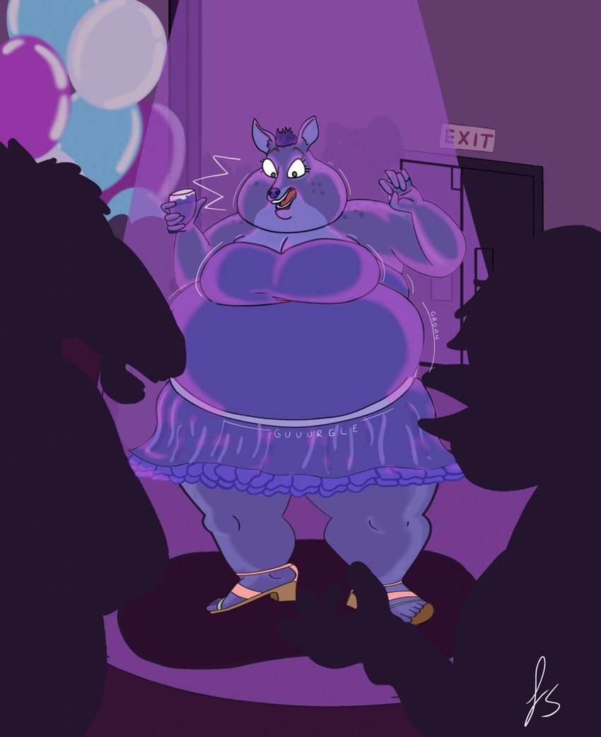 anthro blueberry_inflation female group inflation fernst0ne23 bojack_horseman netflix bojack_horseman_(character) penny_carson deer mammal hi_res