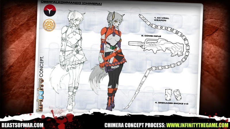 anthro biped breasts clothed clothing explosives female fur grenade grey_body grey_fur grey_hair gun hair ranged_weapon side_view solo standing text weapon whip yellow_eyes alberto_abal carlos_torres corvus_belli infinity_(wargame) chimera_(infinity) winter_vixen canid canine fox mammal 16:9 2011 digital_media_(artwork) english_text model_sheet widescreen