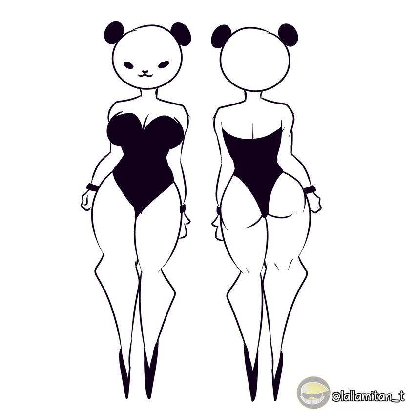 anthro butt female simple_background smile solo lallamitan_t bear mammal 1:1 absurd_res digital_media_(artwork) hi_res