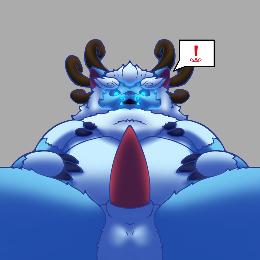 male slightly_chubby solo demi_owo league_of_legends riot_games tencent willump_(lol) yeti 1:1 hi_res