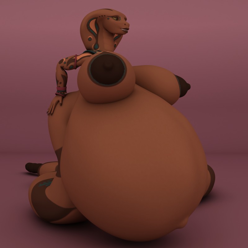 anthro apode areola belly big_belly big_breasts breasts erect_nipples female huge_belly huge_breasts hyper hyper_belly hyper_breasts hyper_pregnancy legless lips navel nipples non-mammal_breasts non-mammal_nipples nude pregnant serpentine simple_background smile snake_hood solo wide_hips anthroanim jamila_queen_cobra cobra draconcopode naga reptile scalie snake 1:1 3d_(artwork) absurd_res digital_media_(artwork) hi_res