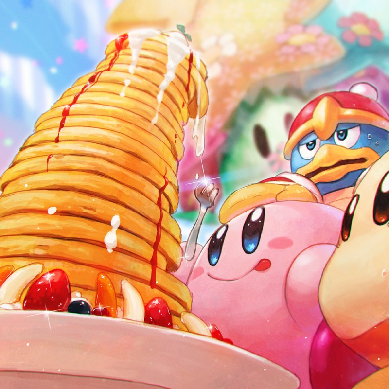 king dedede and kirby (kirby (series) and etc) created by みしお